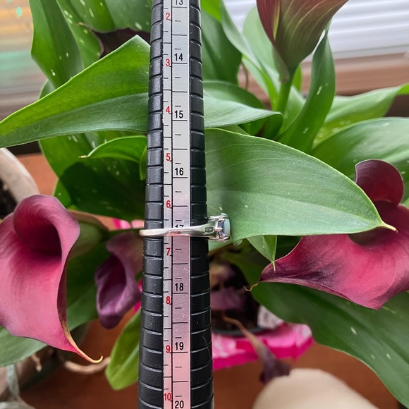 10kt white Gold Opal Amethyst Diamond Ring. - Picture 11 of 13